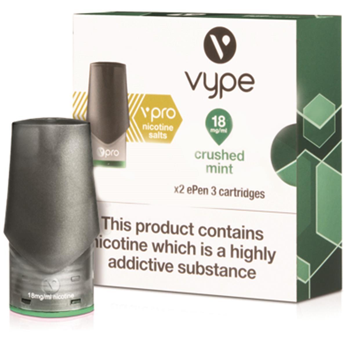 Crushed Mint ePen 3 Prefilled Nic Salt Vape Pod by Vype