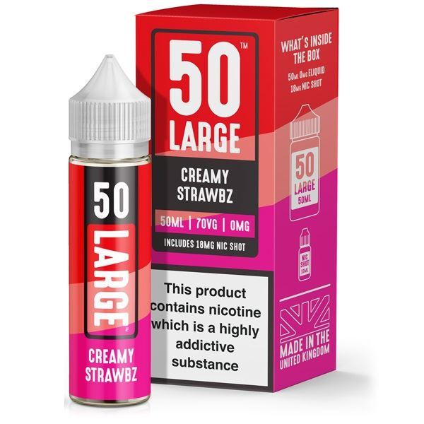 Creamy Strawbz 50ml Eliquid By 50 Large Juice