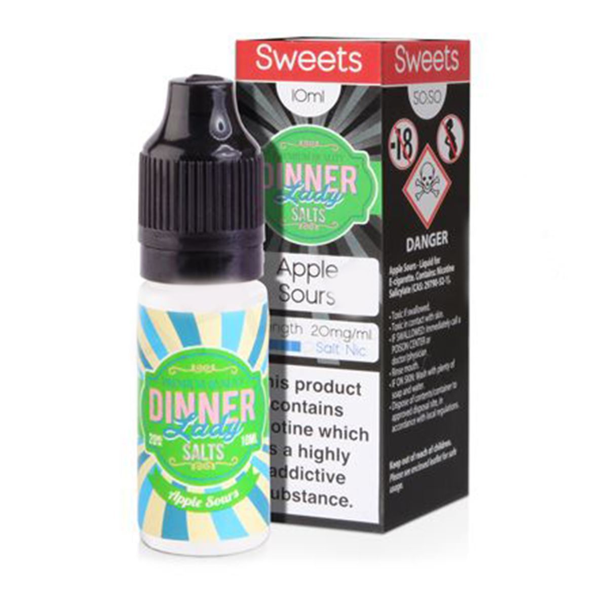 Apple Sours 10ml Eliquid By DinnerLady Salt