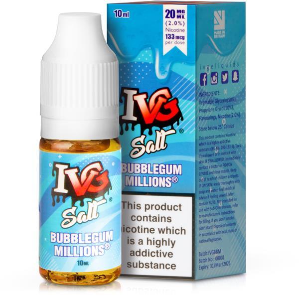 Bubblegum Millions 10ml Eliquid By I VG Salt