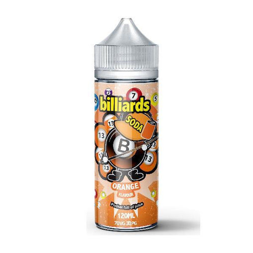 Orange 100ml Eliquid Billiards Soda Range