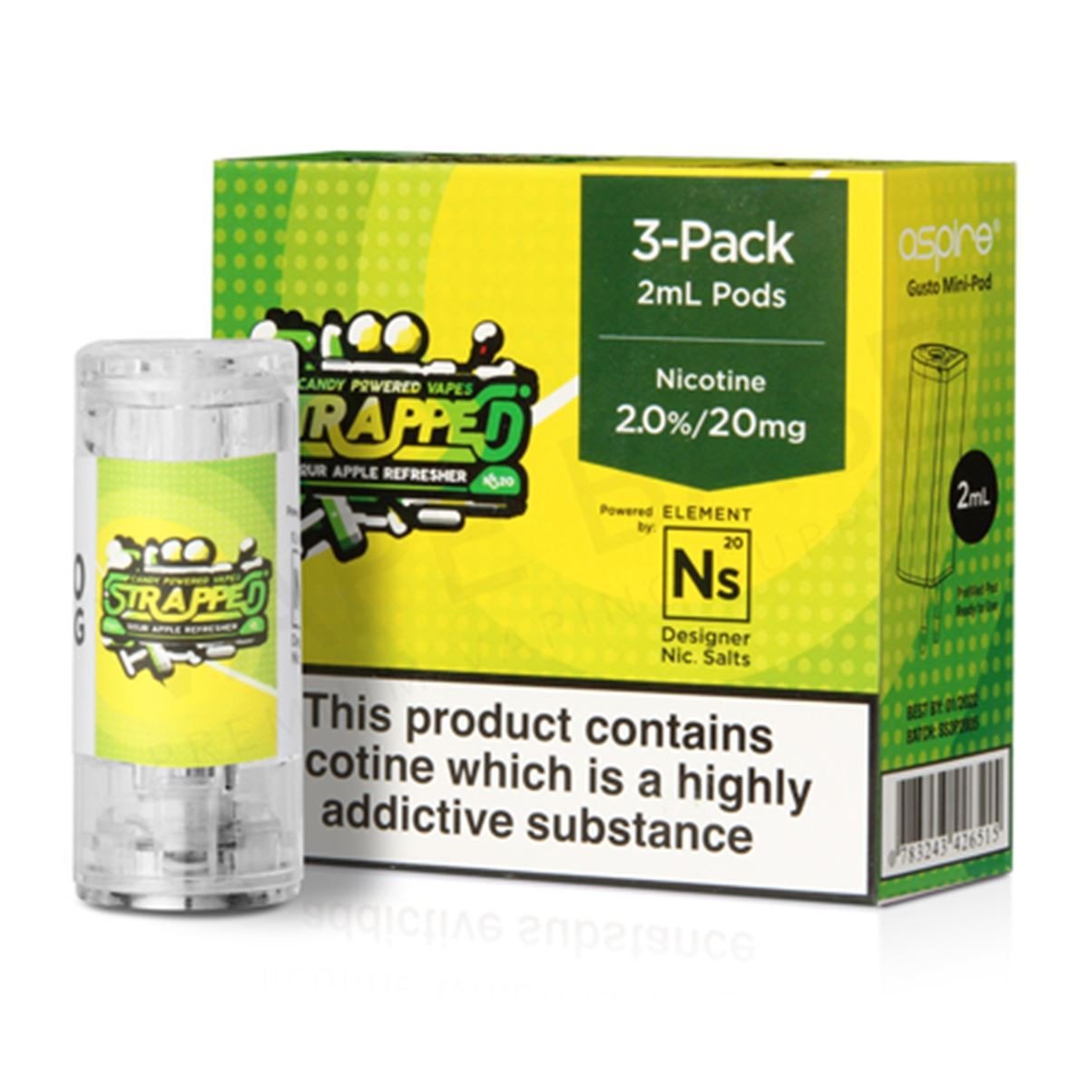 NS20 & NS10 Sour Apple Refresher 6ml(3x2ml)  Pod