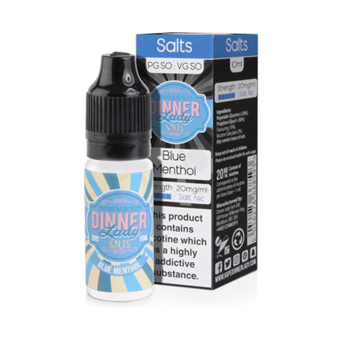 Blue Menthol Nic Salt 10ml By Dinner Lady