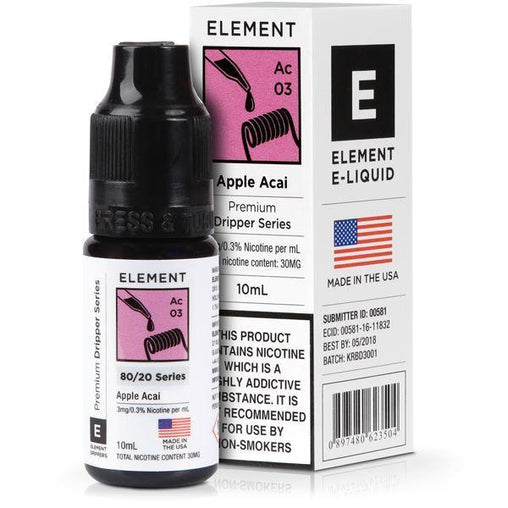 Element 10ml Apple Acai Eliquid