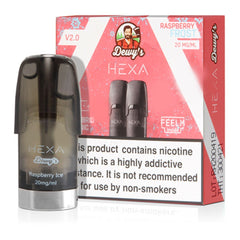Raspberry Frost V2.0 E-Liquid Pod by Dewy's Hexa