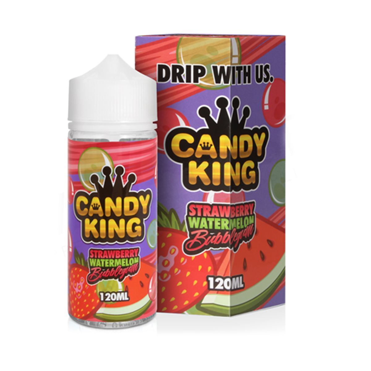 Strawberry Watermelon Gums 100ml Eliquid By Candy King