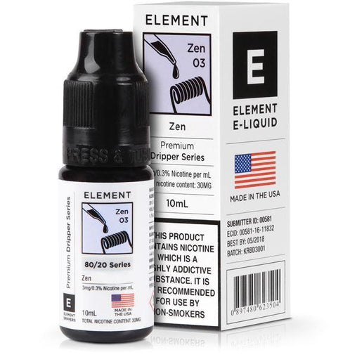 Element 10ml Zen eLiquid Eliquid