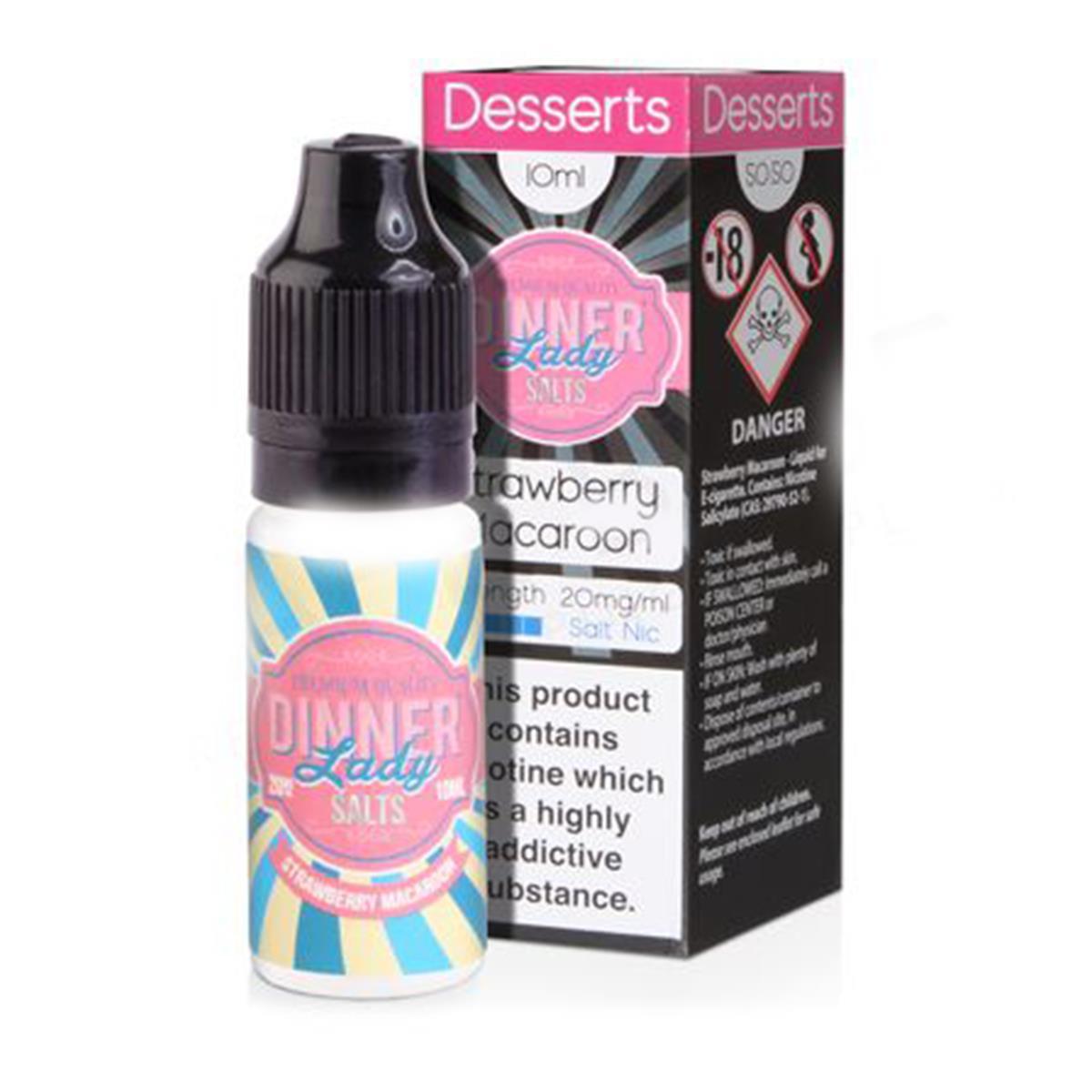 Strawberry Macaroon 10ml Eliquid By DinnerLady Salt