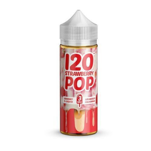 120 Strawberry Pop 100ml Eliquid By Mad Hatter